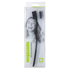Megasmile Black Whitening Soft zubní kartáček s aktivním uhlím pro citlivé zuby