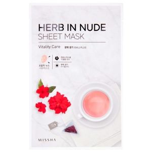 Missha Herb in Nude plátýnková maska pro rozjasnění a vitalitu pleti