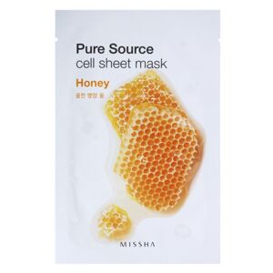 Missha Pure Source plátýnková maska s rozjasňujícím a hydratačním účinkem Honey 21 g