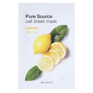 Missha Pure Source plátýnková maska s osvěžujícím účinkem Lemon 21 g