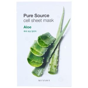 Missha Pure Source plátýnková maska s hydratačním a vyhlazujícím účinkem Aloe 21 g
