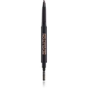 Makeup Revolution Duo Brow Definer precizní tužka na obočí odstín Medium Brown 0,15 g