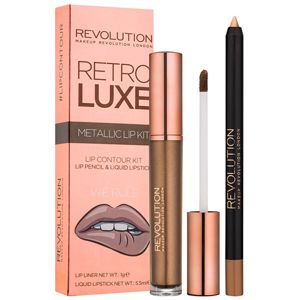 Makeup Revolution Retro Luxe sada na rty odstín We Rule 5,5 ml