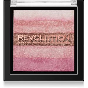 Makeup Revolution Shimmer Brick bronzer a rozjasňovač 2 v 1 odstín Pink Kiss 7 g