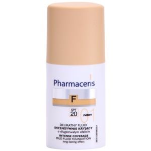 Pharmaceris F-Fluid Foundation intenzivně krycí make-up s dlouhotrvajícím efektem SPF 20 odstín 01 Ivory 30 ml