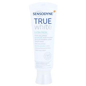 Sensodyne True White Extra Fresh bělicí pasta proti skvrnám na zubní s