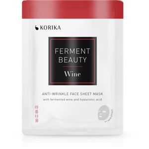 KORIKA FermentBeauty plátýnková maska proti vráskám s fermentovaným vínem a kyselinou hyaluronovou 20 g