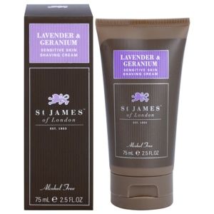 St. James Of London Lavender & Geranium krém na holení pro muže 75 g c