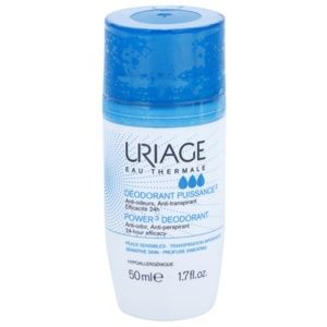 Uriage Hygiène Power3 Deodorant deodorant roll-on proti bílým a žlutým skvrnám 50 ml