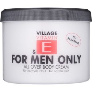 Village Vitamin E For Men Only tělový krém pro muže bez parabenů 500 ml