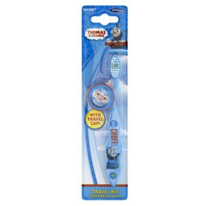 VitalCare Thomas & Friends zubní kartáček pro děti s cestovní krytkou soft Blue