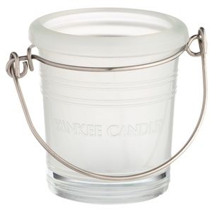 Yankee Candle Glass Bucket skleněný svícen na votivní svíčku II. Whi