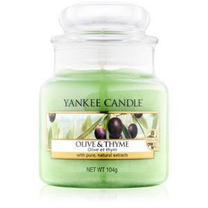 Yankee Candle Olive & Thyme vonná svíčka 104 g Classic malá