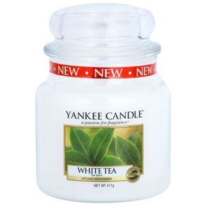 Yankee Candle White Tea vonná svíčka 411 g Classic střední