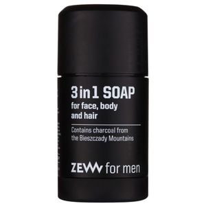 Zew For Men 3 in 1 Soap přírodní tuhé mýdlo na obličej, tělo a vlasy 3 v 1 85 ml